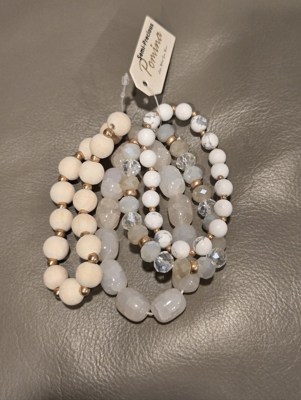 Pomina Beaded Stretch Bracelet Set 3 PCS
